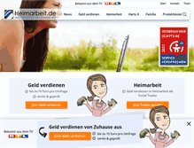 Tablet Screenshot of heimarbeit.de